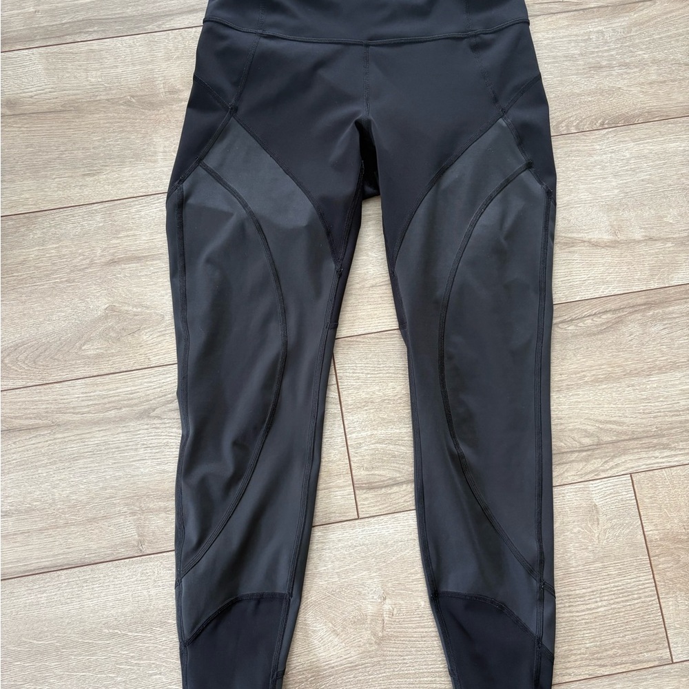 Lululemon black Leggings with Paneled Detail